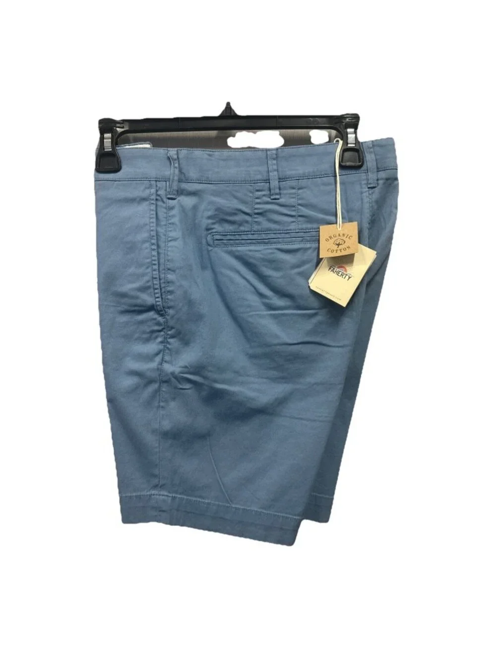Faherty Island Life Shorts Organic Cotton Size Mens 40 Seaside Blue Chino Preppy